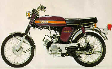 Yamaha FS1 SS 1974~1975 nu med den høje smale tank også kaldet nosseknuseren
